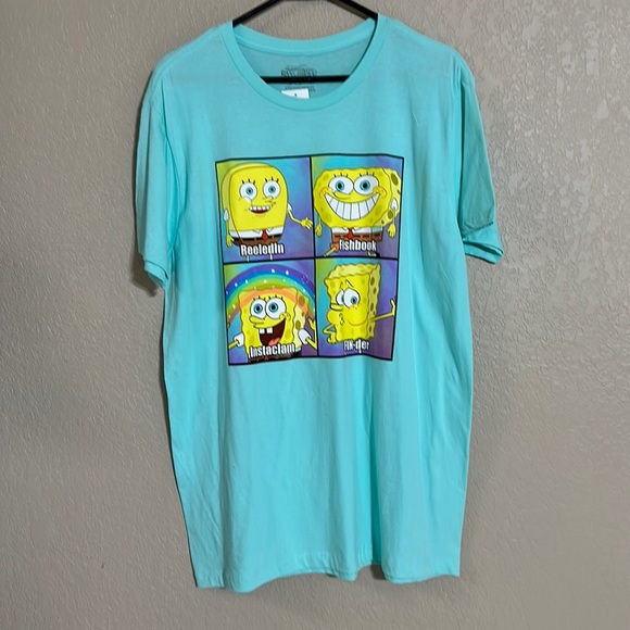 Spongebob Squarepants Social Media Challenge Shirt - Picture 1 of 6